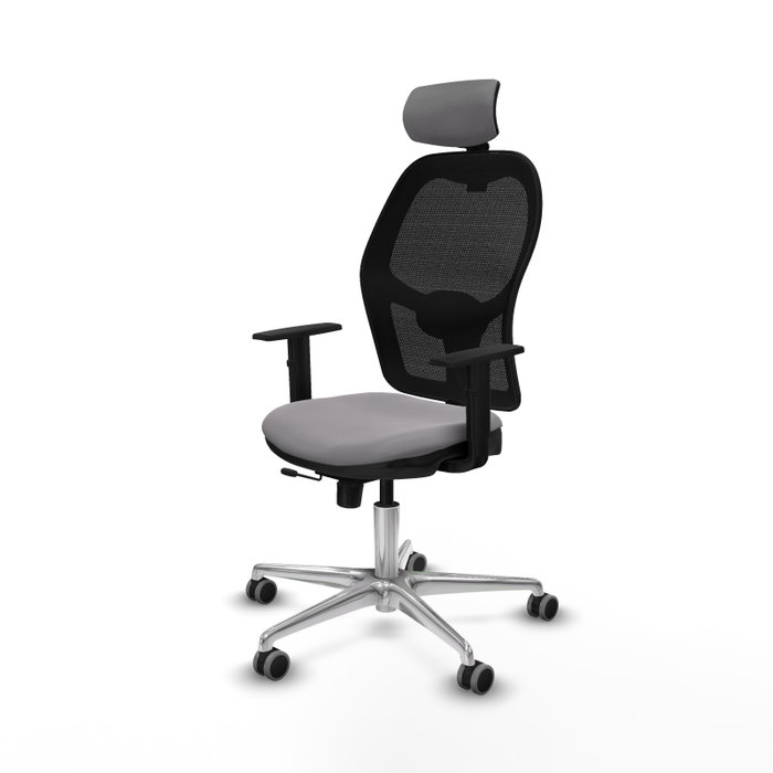 PIQUERAS Y CRESPO Silla de oficina Jorquera con mecanismo Sincro/Traslack, Gris y Negro PIQUERAS Y CRESPO Silla de oficina Jorquera con mecanismo Sincro/Traslack, Gris y Negro