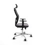 PIQUERAS Y CRESPO Silla de oficina Jorquera con mecanismo Sincro/Traslack, Gris y Negro