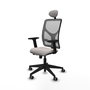 PIQUERAS Y CRESPO Silla de oficina Motilla con mecanismo Sincro/Traslack Blanco y Gris