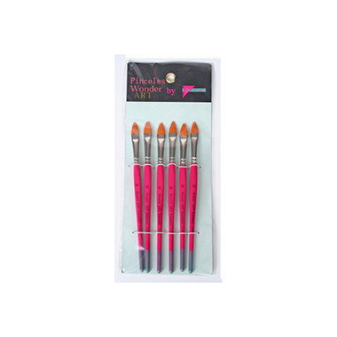 Pryse 6102010 Juego de pinceles Cat's tongue brush 6 piezas, Azul, Rosa, Púrpura, Plata Pryse 6102010 Juego de pinceles Cat's tongue brush 6 piezas, Azul, Rosa, Púrpura, Plata