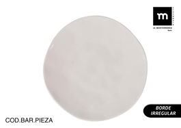 La Mediterranea Plato Postre 20 cm de la Colección Ivory con Brillo - Plato de Postre Cuadrado 20 x 20 cm (12 Unidades)