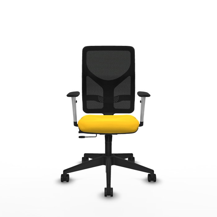 PIQUERAS Y CRESPO Silla de oficina Motilla con mecanismo Sincro/Traslack Amarillo y Negro