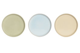 DKD Home Decor Set de Platos de Gres JIAHUA 26 Surtido Verde, Azul y Beige