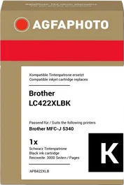 Agfa Photo Cartucho de tinta negro APB422XLB
