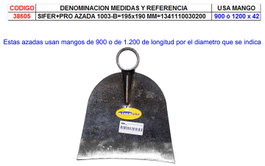 SIFER SIFER+PRO 1003-B Azada de 195x190 mm