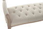 DKD Home Decor Descalzadora Tradicional Beige Natural Lino y Rubberwood 109 x 45 x 60 cm (2 Unidades)