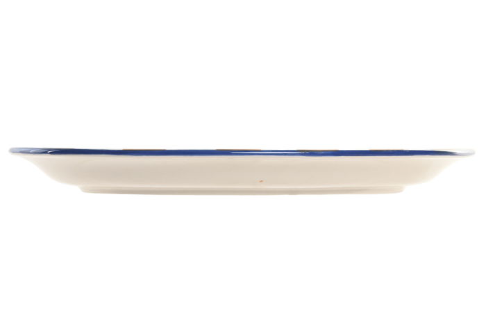 DKD Home Decor Bandeja Mediterraneo Limones 25 Gres Amarillo Azul Blanco 26 x 3.3 x 35 cm (2 Unidades)