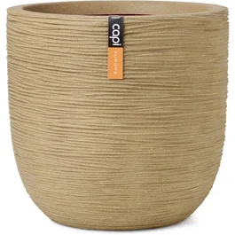 Capi Europe Maceta esférica - Rib NL - 35 x 34 cm - Beige - KBER932