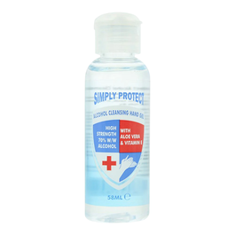 Simply Protect, Alcohol, Anti-Bacterial, Hand Gel, 58 ml