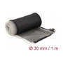DeLOCK Funda trenzada de protección EMI con cremallera, 1 m x 30 mm, Negro