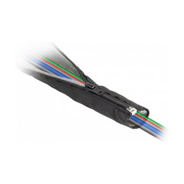 DeLOCK Funda trenzada de protección EMI con cremallera, 1 m x 30 mm, Negro