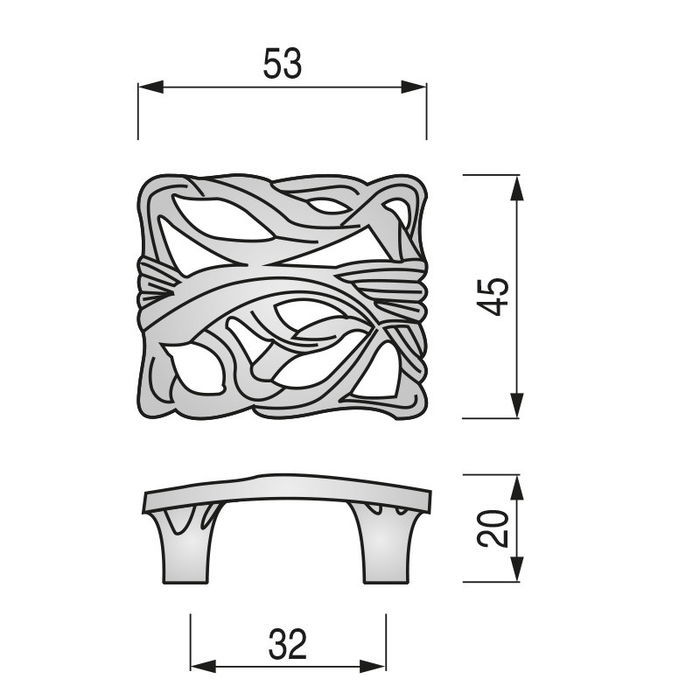 Giusti Trocade Tirador Zamak Elegir Acabado Plata Vieja