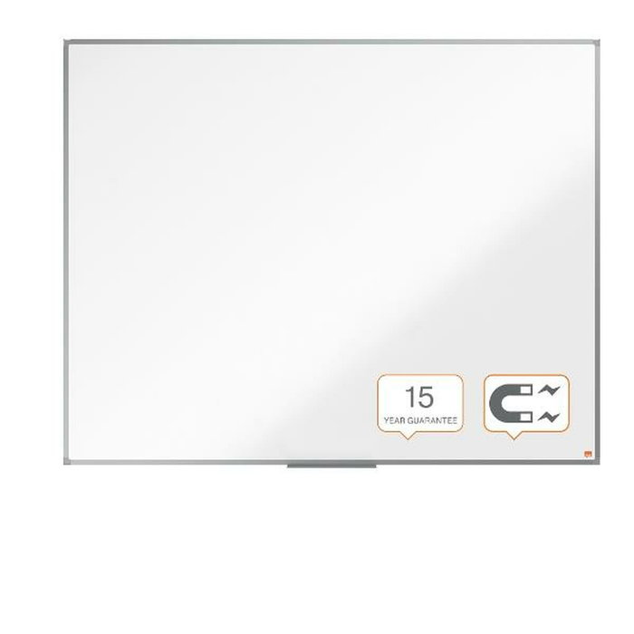 NOBO Pizarra blanca magnética Essence acero lacado 1500 x 1200 mm