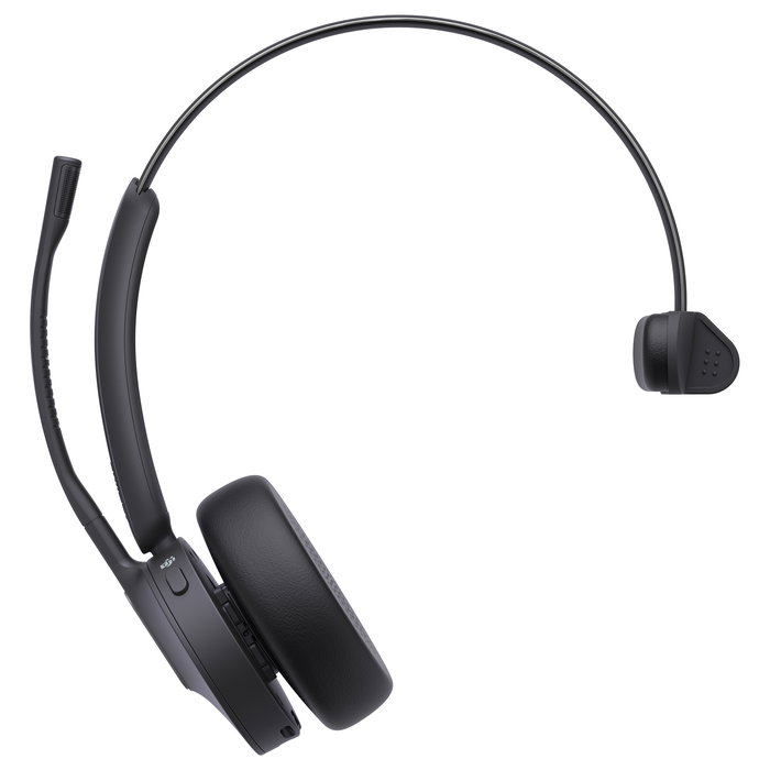 Yealink WH64 Auriculares DECT para Workstation Mono Diadema Supraaural, Inalámbrico/Alámbrico, USB-C, Bluetooth 5.3, 41h Batería, Negro - Oficina/Call Center