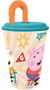 Peppa Pig - Vaso con Paja Easy 430 ml, Colección Kindness Counts, para Bebidas, Material PP y PE, Apto para 3+ Años