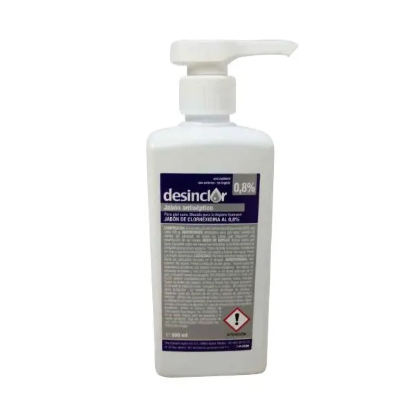 Desinclor Clorhexidina Jabonosa 0,8% 500 mL Azul 1 Ud Desinclor Clorhexidina Jabonosa 0,8% 500 mL Azul 1 Ud