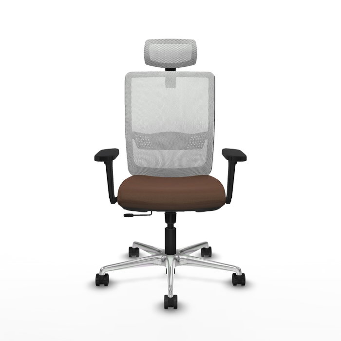 PIQUERAS Y CRESPO Silla de oficina Haches Marrón oscuro y Blanco PIQUERAS Y CRESPO Silla de oficina Haches Marrón oscuro y Blanco