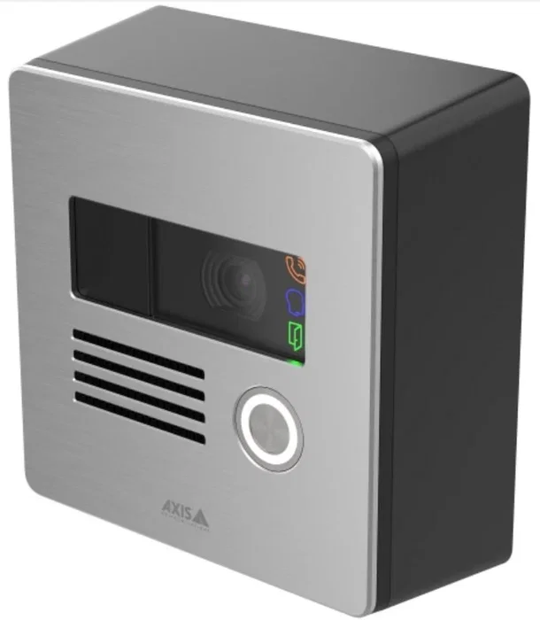 Axis 02066-001 Caja para Instalación en Superficie, para AXIS I8016-LVE Network Video Intercom, Montaje en Pared, Aluminio, IK10, IP69, Negro/Acero Inoxidable