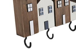 DKD Home Decor Perchero Pared Atlantico Marron Blanco 4 x 19 x 23 cm