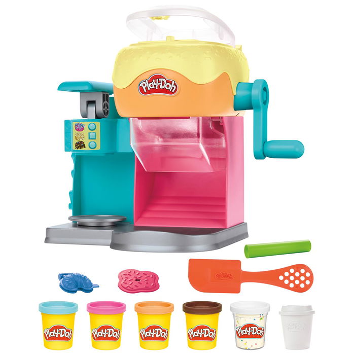 PLAY-DOH Donut Shop G2308 Juguete con Máquina de Glaseado para Decorar, Múltiples Moldes, Juego Creativo para Niños +3 Años