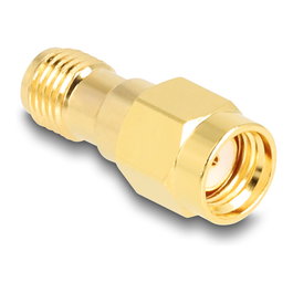 DeLOCK Adaptador RP-SMA macho a SMA hembra HBI59-1 Oro