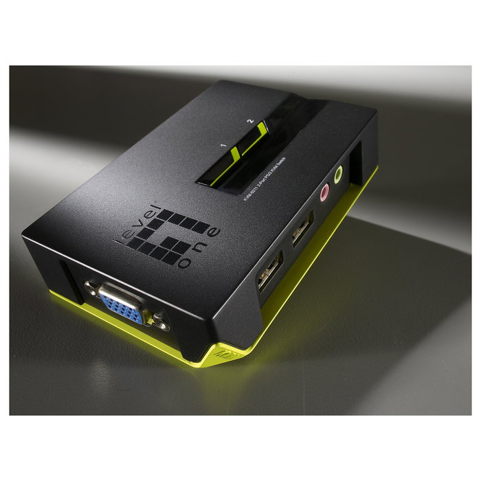 Level One KVM-0221 Switch KVM de 2 puertos USB con Audio Level One KVM-0221 Switch KVM de 2 puertos USB con Audio