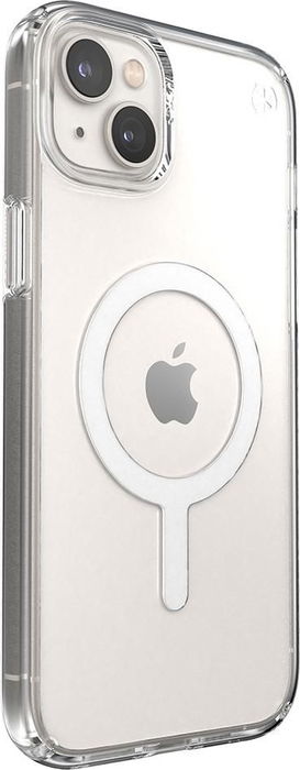 Speck Presidio Perfect Clear + Ms Funda para iPhone 14 Plus y 15 Plus con MagSafe, Transparente