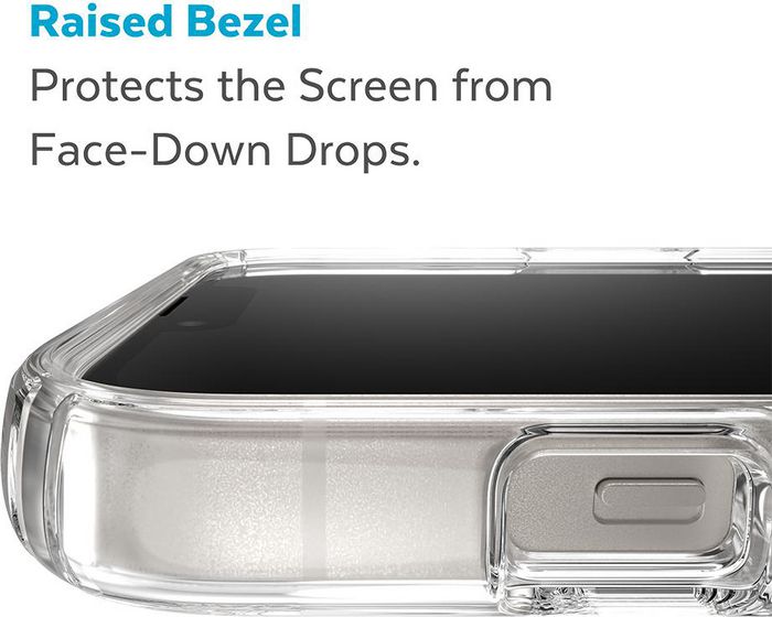 Speck Presidio Perfect Clear + Ms Funda para iPhone 14 Plus y 15 Plus con MagSafe, Transparente
