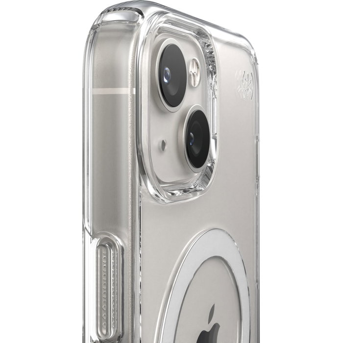 Speck Presidio Perfect Clear + Ms para iPhone 14 Plus e iPhone 15 Plus, Transparente