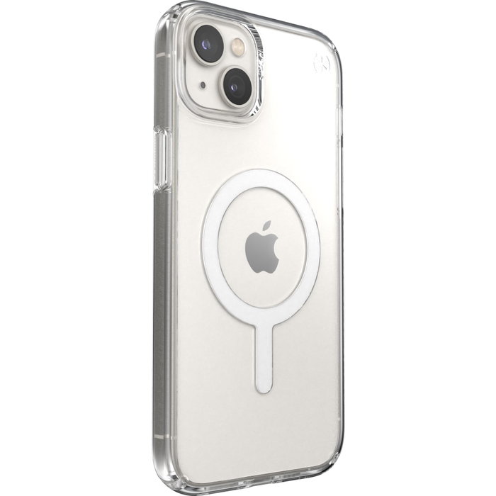 Speck Presidio Perfect Clear + Ms para iPhone 14 Plus e iPhone 15 Plus, Transparente