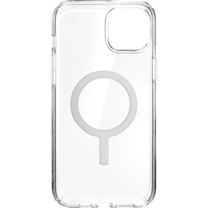 Speck Presidio Perfect Clear + Ms para iPhone 14 Plus e iPhone 15 Plus, Transparente