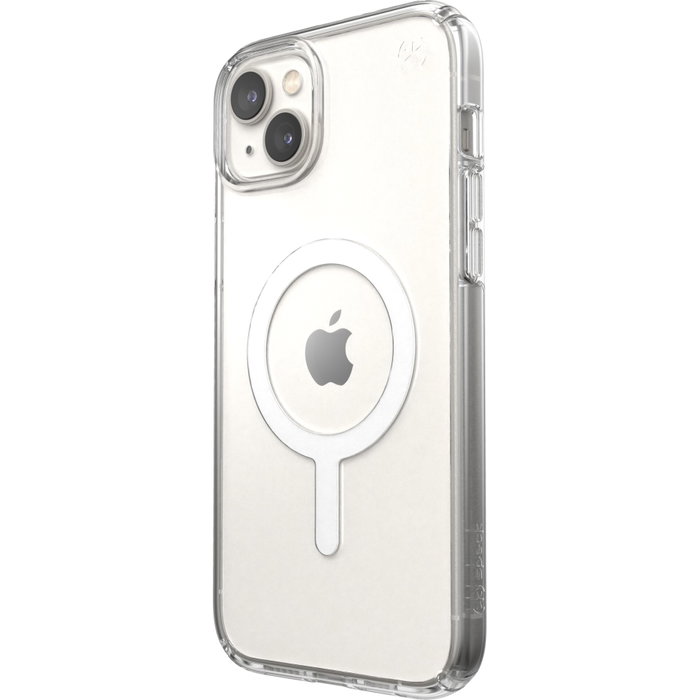 Speck Presidio Perfect Clear + Ms para iPhone 14 Plus e iPhone 15 Plus, Transparente