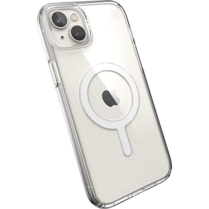 Speck Presidio Perfect Clear + Ms para iPhone 14 Plus e iPhone 15 Plus, Transparente