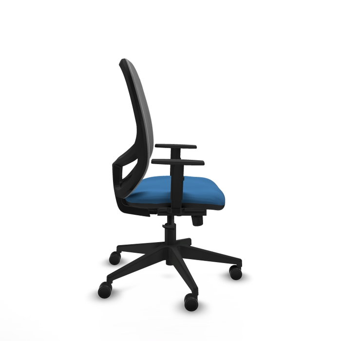 PIQUERAS Y CRESPO Silla de oficina Cilanco con mecanismo Sincro, Azul claro y Gris