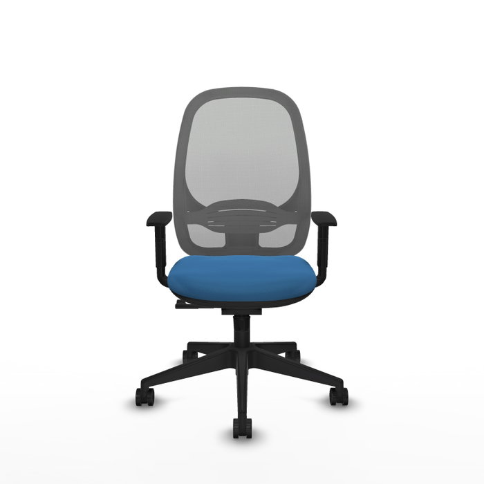 PIQUERAS Y CRESPO Silla de oficina Cilanco con mecanismo Sincro, Azul claro y Gris