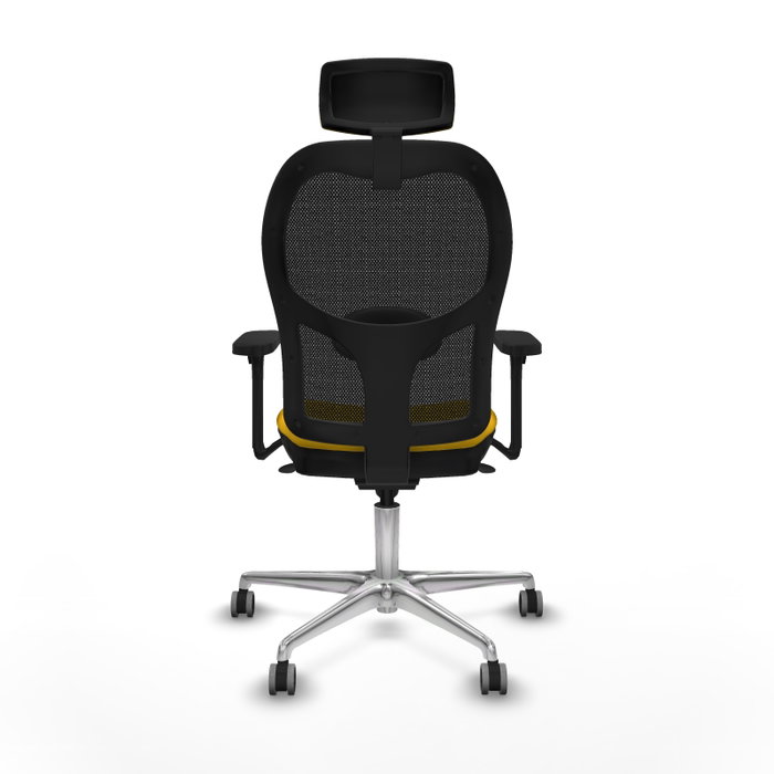 PIQUERAS Y CRESPO Silla de oficina Jorquera con mecanismo Sincro, Amarillo y Negro