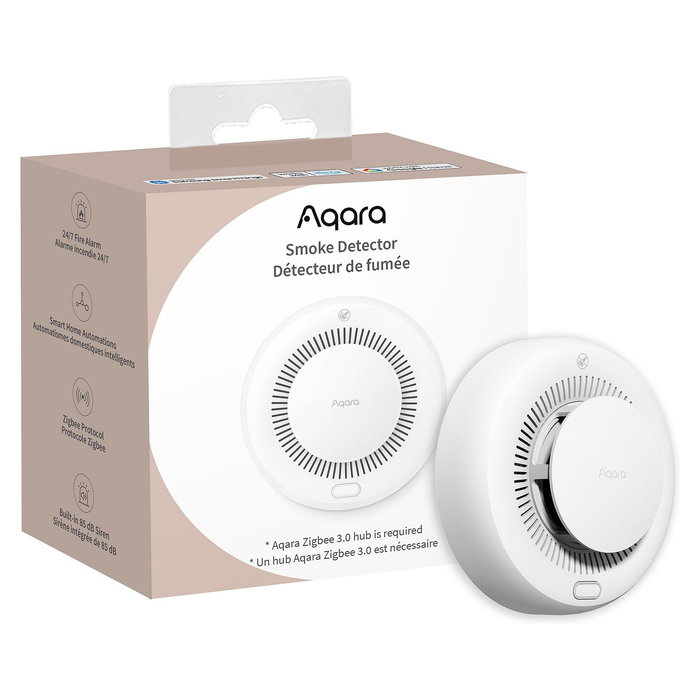 Aqara SD-S01D Detector de Humo Inteligente con Batería de 10 Años, Detector Fotoeléctrico de Reflexión Blanco, Alarma 85 dB, Conexión Inalámbrica Aqara SD-S01D Detector de Humo Inteligente con Batería de 10 Años, Detector Fotoeléctrico de Reflexión Blanco, Alarma 85 dB, Conexión Inalámbrica