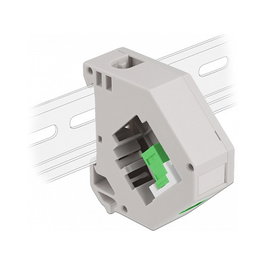 DeLOCK Adaptador de carril DIN Keystone SC Simplex hembra a SC Simplex hembra verde