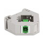 DeLOCK Adaptador de carril DIN Keystone SC Simplex hembra a SC Simplex hembra verde