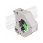 DeLOCK Adaptador de carril DIN Keystone SC Simplex hembra a SC Simplex hembra verde