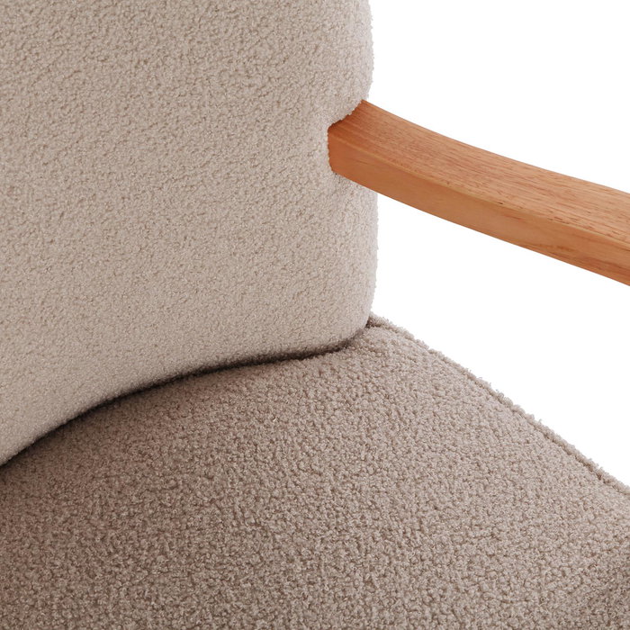 Versa Sillón con Reposabrazos Kora Beige 70x79x62 cm Versa Sillón con Reposabrazos Kora Beige 70x79x62 cm