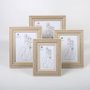 DKD Home Decor Marco de Fotos Acolchado de Lino 26x31 cm Natural