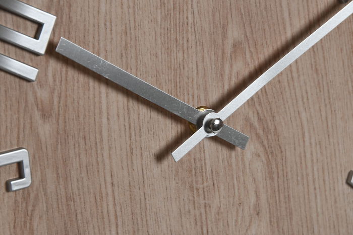 DKD Home Decor Reloj de Pared Scandi Blanco Natural 4 x 30 x 30 cm (2 Unidades)