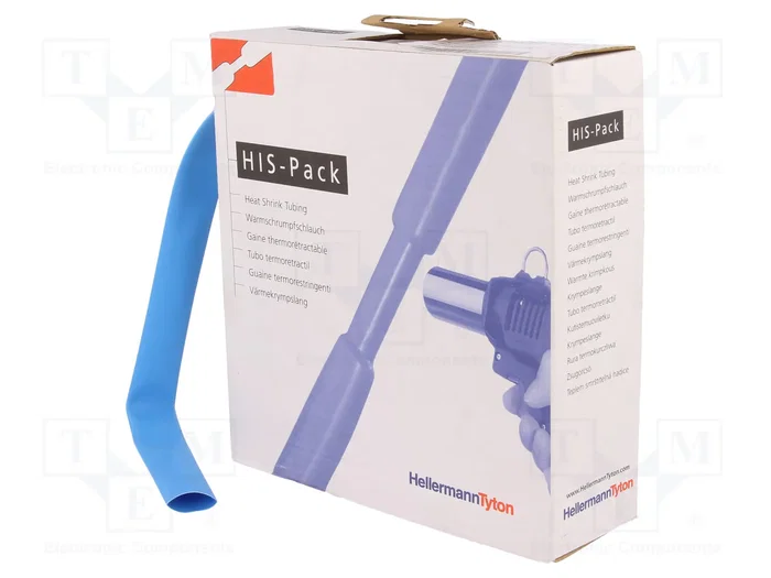 HELLERMANNTYTON Tubo termoretráctil azul de 12,7mm, 5m HELLERMANNTYTON Tubo termoretráctil azul de 12,7mm, 5m