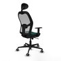PIQUERAS Y CRESPO Silla de oficina Jorquera con mecanismo sincro, verde botella y gris