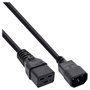 InLine Cable de alimentación IEC-60320 C14 a C19, 3x 1,5mm2, 10A, 2m, negro