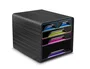 Cep Fichero de 5 Cajones Mixtos Negro/Multicolor 360x288x270 mm