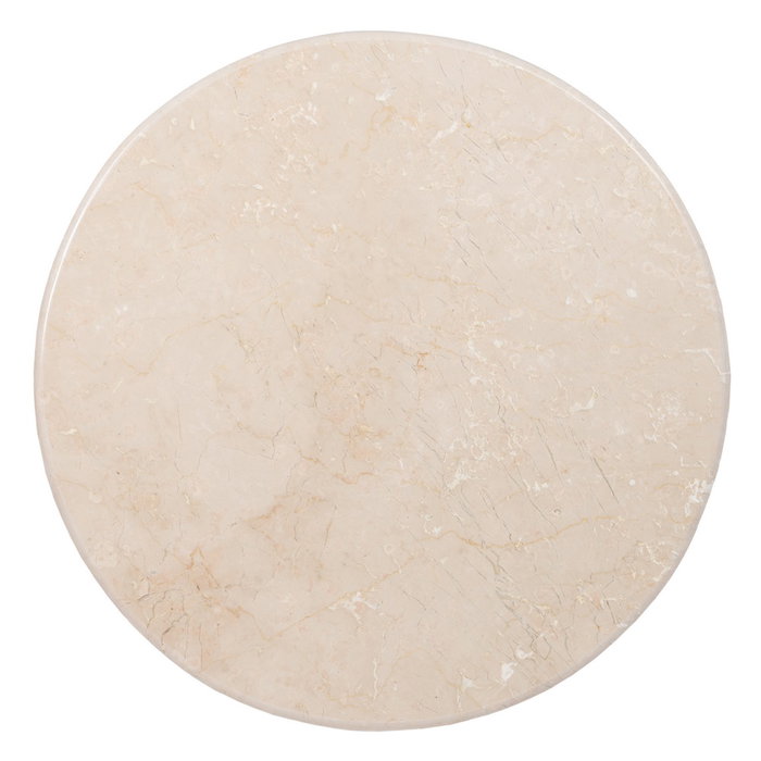 Mesa Centro Natural-Crema Mármol/Madera 76 X 76 X 45 cm