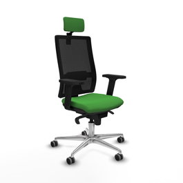 PIQUERAS Y CRESPO Silla de oficina Horna con mecanismo Sincro, Verde y Negro