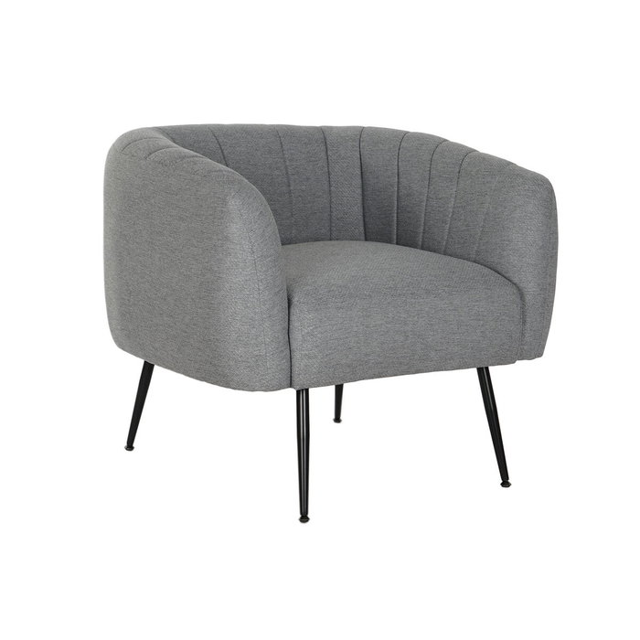 DKD Home Decor Sillón de Poliéster y Metal Gris DKD Home Decor Sillón de Poliéster y Metal Gris